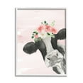 thumbnail image 2 of Stupell Industries Dairy Farm Cow Watercolor Portrait Pink Floral Crown, 24 x 30, Design by Lucille Price, 2 of 5
