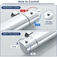 thumbnail image 5 of Rewera Mezclador termostático de ducha, Mezclador termostático de ducha Grifo de ducha Mezclador termostático con cierre de seguridad 38 ℃ Ducha termostática Latón, Cromo, 5 of 5