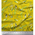 thumbnail image 1 of Soimoi Yellow Cotton Duck Fabric Artistic Leaves Print Sewing Fabric Yard 56 Inch Wide, 1 of 3