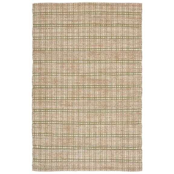 SAFAVIEH Natural Fiber Kostadin Striped Area Rug, Green/Natural, 5' x 8'