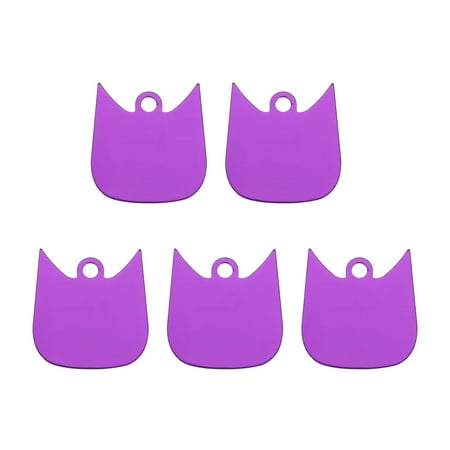 Uxcell Metal Cat s Head Tags Stamping Purple Blank Dog Tags for Pet Dog ID Tags Pendant Decoration Pack of 5