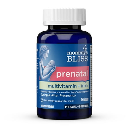 Mommy's Bliss Prenatal Multivitamin   Iron, 45 Capsules