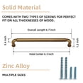 thumbnail image 4 of Goo-Ki 6.3'' Hole center Zinc Alloy Cabinet Handles, Antique Brass Cabinet Pulls for Kitchen,Drawer,Cupboard & Wardrobe， 6 Pack, 4 of 10