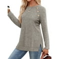 thumbnail image 2 of OALUXE Long Sleeve Shirts for Women Casual Tunic Tops Loose Fit Dressy Lightweight Sweaters, 2 of 7