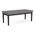 thumbnail image 1 of Lenox Steel Reception Waiting Room 2-Seat Bench / Black Steel / Light Gray, 1 of 5