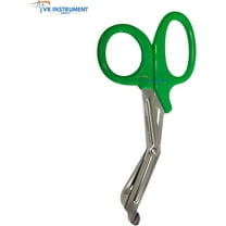 VR Instrument Supply EMT and Trauma Shears 7.5 Inch Bandage Scissors with Non-Stick Blades Green Handle German Stainless Steel