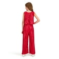 thumbnail image 2 of Kensie Girl Sleeveless Belted Metallic Jumpsuit, Sizes 4-16, 2 of 3