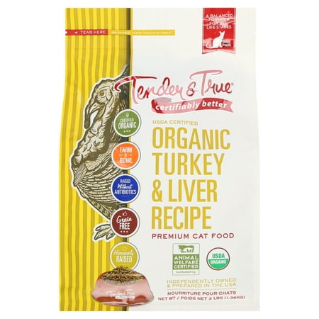 UPC: 0854803005454 | Tender & True Turkey & Liver Flavor Dry Cat Food  Grain-Free  3 lb. Bag