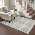 thumbnail image 6 of Washable Area Rugs 2.7x5 FT Buffalo Plaid Rugs for Living Room Non-Slip Low-Profile Rectangle Slate Blue Grey Farmhouse Gingham Striped Large Rug Carpet for Bedroom Dining Room Home Decor, 6 of 8