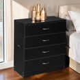 thumbnail image 3 of GZXS 4 Drawer Dresser for Bedroom, Small Chests of Drawers, Small Nightstand for Closet, Hallway, Living Room, Black, 3 of 7