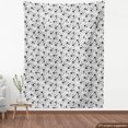 thumbnail image 3 of Flower Fabric by the Yard, Sketchy Drawn Continuous Pattern of Hibiscuses in Monochrome Design, Decorative Upholstery Fabric for Chairs & Home Accents, Charcoal Grey and White by Ambesonne, 3 of 4