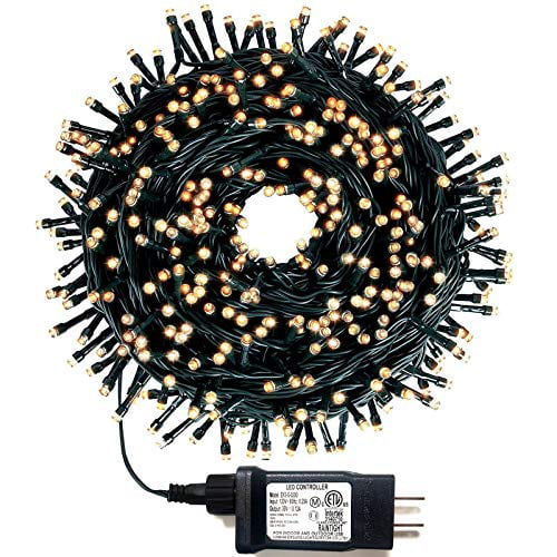 200 LED String Mains Powered Fairy Lights US Plug Christmas Party Warm White/RGB 