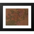 thumbnail image 2 of Hannah Borger Overbeck 14x12 Black Modern Framed Museum Art Print Titled - Pink Roses on Terracotta Color Ground (circa 1915), 2 of 5