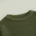 thumbnail image 4 of Chandail Tricoté pour Tout-Petit Fille Garçon, Blouse Chandail, Chandail Molletonné Chaud à Col Rond, Manches Longues, 4 of 6