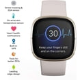 thumbnail image 2 of Fitbit Sense Advanced Smartwatch with Tools for Heart Health, Stress Management & Skin Temperature Trends, White/Gold, One Size (S & L Bands Included), 2 of 8