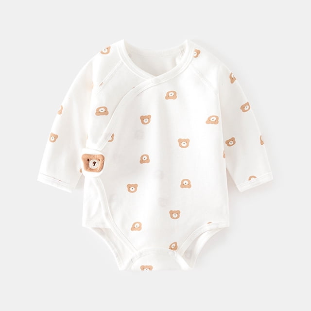 Amzcrzy Kid Rompers Baby Spring Long Sleeved Polka Printed Bodysuit Bag and Bottom Coat Baby Girl Clothes Baby Girl Newborn Essentials Newborn Girl Clothes Baby Girl Onesies Infant Girl Clothes