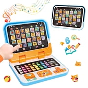 Kids Laptop Tablet for Toddlers 1-3, 2-in-1 Computer Learning Toys，Educational Toys with Lights Sounds for Baby 12-18 Months, 1st Christmas Birthday Gifts for Boys Girls 1 2 3 Year Old