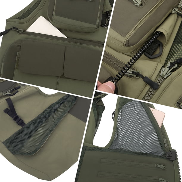 Veste Homme Jarusite Multi Poches Pêche Chasse Verte Taille XL - NEUF Avec étiquettes