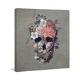 thumbnail image 2 of Marmont Hill Blooming Rose Skull Painting Print on Wrapped Canvas, 2 of 4