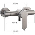 thumbnail image 5 of Grifo monomando YONGSHENG para ducha de pared de acero inoxidable, 5 of 5