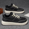thumbnail image 2 of Men's Low Top Lace Up Thick Sole Casual Sneakers Mesh Spliced Upper Platform Daily Walking Shoes, 2 of 10