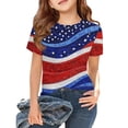 thumbnail image 2 of CCRFTGI 250 Anniversary Usa Flag Shirts for Kids Boys Girls Size 7 Patriotic Cute Tops 4th Of July American Flag Stars Striped Tshirt Red White and Blue Summer Tops 1776 T-Shirts Red 7-8 Years, 2 of 6