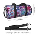thumbnail image 4 of Xecao Cute Nautical print Round Travel Duffel Bag is a foldable gym bag with an inner pocket, perfect for travel sports, 4 of 8