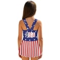 thumbnail image 2 of Uourmeti Girls' USA American Flag One Piece Swim Dress - Sleeveless Skirted Bathing Suit for Beach & Pool - Quick Dry, Stretchy Swimwear, 2 of 8
