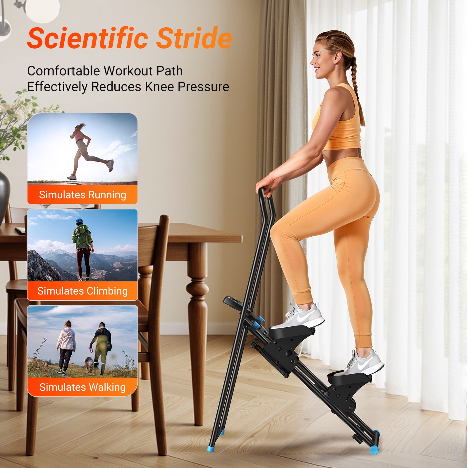 MERACH Stair Stepper for Home Compact Foldable Vertical Climber - Full-Body Workout Stepper, Home Gym Cardio Exercise Equipment
