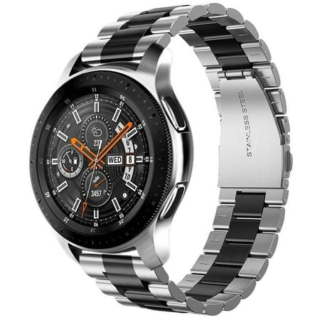 YuiYuKa 20mm 22mm Metal Stainless Steel Adjustable Link Bands for Samsung Galaxy Watch 6 5 4 40/44mm/Active 2 3/Watch 4 Classic 42mm 46mm/Watch 3 45mm/Gear S3 S4 46mm Huawei GT/2/2E/Pro
