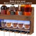 thumbnail image 3 of 2 Pack Wall Mounted Wine Rack, Wood LED Wine Glass Rack, Bar Shelves, Wine Glass Holder Wall Mounted, Floating Bar Shelves for Kitchen, Dining Room, Home, Bar, 3 of 7