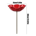 thumbnail image 3 of 2026 Handmade Metal Flower Garden Stake, Bee Watering Station for Outdoors, Red Flower Bird Bath & Bird Feeders with Metal Stake, Water Feeder Yard Lawn Outdoor Decor, 3 of 9