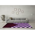 thumbnail image 3 of Ahgly Company Indoor Square Abstract Purple Modern Area Rugs, 3' Square, 3 of 4