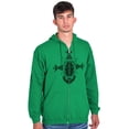 thumbnail image 5 of Scarab Ankh Ancient Egyptian Symbols Zip Up Hoodie Men's Women's Brisco Brands L, 5 of 6