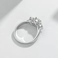 thumbnail image 2 of 3-stones Round Cut AAA Wedding Cz Band Women's 925 Silver Engagement Ring Sz 4-9, 2 of 5
