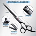 thumbnail image 3 of Sunrain 7.0in Stainless Steel 6 In 1 Professional Dog Grooming Scissors Kit, Heavy 4cr Tit-780, 3 of 5