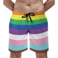 thumbnail image 1 of Men's Lgbt-Pride-Gay-Homosexual-Lesbian-Bisexual Swim Trunks Quick Dry Bathing Suit Casual Swimsuit Cool Swim Shorts S-3XL, 1 of 7