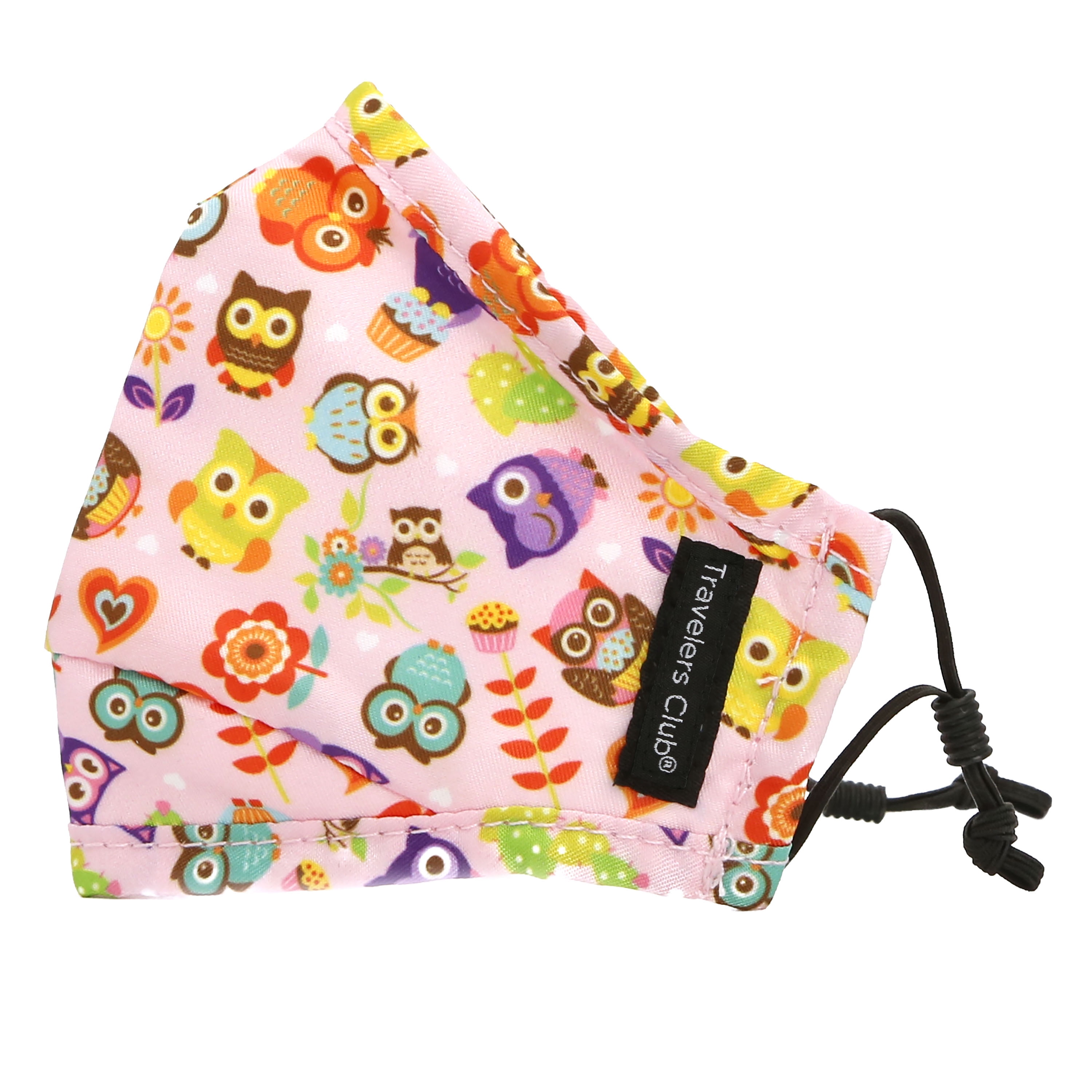 Travelers Club 2 Reusable/Washable Kids Face Masks with 4 Replacement Filters
