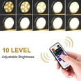 thumbnail image 6 of Dimmable Linkable Under Cabinet LED Puck Lights - 10 Warm White Lights with Wireless RF Remote Control, Hardwired & Wall Plug-in Options for Furniture and Cupboard Lighting, 6 of 8