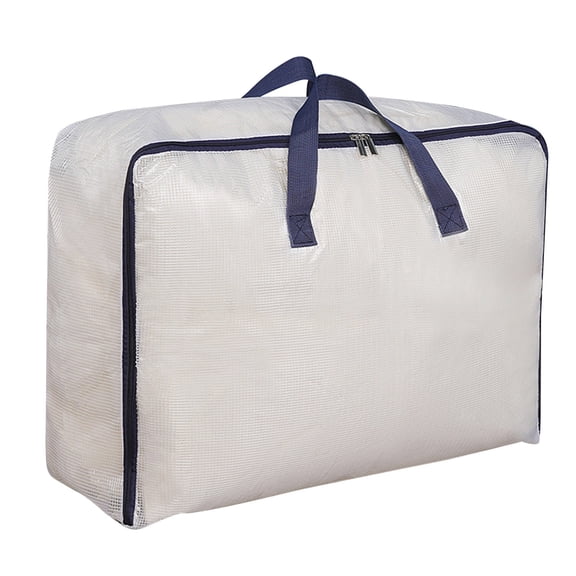 Bolsa transparente para guardar edredones con ventana de malla, organizador de ropa resistente para mantas y ropa, bolsa plegable para mudanzas, para ropa de cama y almohadas, para el hogar, armario,