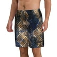 thumbnail image 2 of Bixox Men's Watercolor Snake Skin printing Casual Classic Fit Short Summer Beach Shorts, 2 of 6