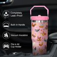 thumbnail image 5 of 30 oz Chicken Tumbler with Handle, Large Insulated Tumbler with Flip & Straw Coffee Mug Cup Stainless Steel Gifts for Women Men Youth, 5 of 6