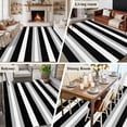thumbnail image 5 of 5'x8' Area Rugs, Black Grey Stripe Indoor Outdoor Area Rug for Living Room Bedroom, Minimalist Farmhouse Striped Washable Bathroom Rugs Kitchen Floor Carpet Mats Home Decor Aesthetic, 5 of 8