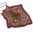 thumbnail image 4 of vbnergoie Women Lady Flowers Printing Scarf Vintage Bandanas Hair Scarfs For Islam Women Folk-Custom Scarf Neckerchief Wrap Shawl Travel Neck Wrap Oblong Silk Scarf Cotton Scarf for, 4 of 4