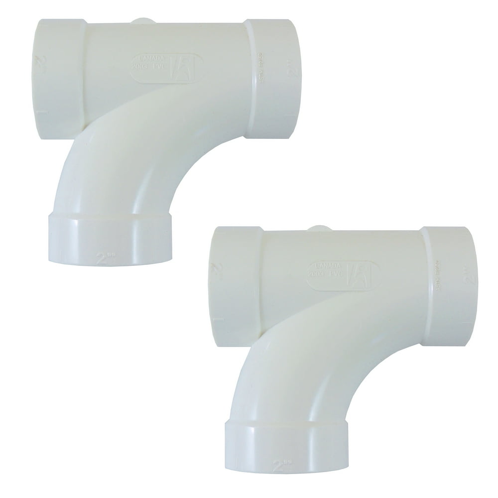 Central Vacuum 90 Degree Sweep "T" Built in Vacuum Pipe Fitting 90