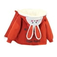 thumbnail image 5 of Gubotare Fleece Jacket Girl Baby Boy Winter Fleece Coat Toddler Girl Jacket Infant with Hood Outerwear Size 3T 4T,(Brick Red 3-4 Years), 5 of 5