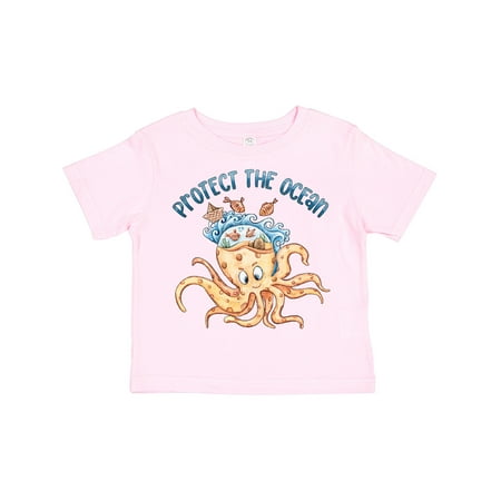 

Inktastic Protect the Ocean Cute Watercolor Octopus Gift Toddler Boy or Toddler Girl T-Shirt