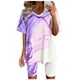 thumbnail image 2 of Blusas para Mujeres Casual V-Cuello Impresión de Manga Corta Blusa Y Pantalones Cortos Conjunto, Traje Casual para la Primavera, 2 of 4