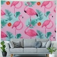thumbnail image 4 of Orinice Watermelon Palm Leaf Flamingos Hanging Tapestry Horizontal Wall Tapestry Large Art Home Decor Yoga Picnic Mat  60x50inch, 4 of 6