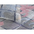 thumbnail image 3 of Ambesonne Floral Quilted Bedspread Set 3 Pcs, Drawing of Lily Pattern Art, Twin, Indigo Pale Grey and Blush, 3 of 4